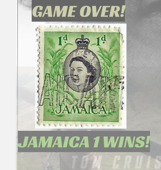 GAME OVER! JAMAICA 1 WINS!